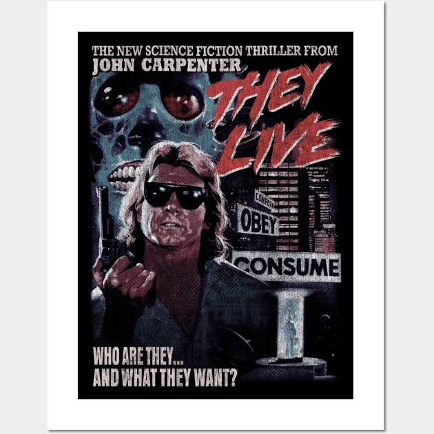 They Live, John carpenter, horror Wall Art by StayTruePonyboy